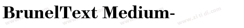 BrunelText Medium字体转换